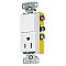 RCD308W, HUBBEL, COMBO, 1, POLE, SWITCH, +, 15, AMP, RECEPT, WHITE