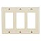 NP263LA, HUBBEL, NYLON, 3 GANG, WALL, PLATE, LIGHT, ALMOND