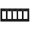 NP265BK, HUBBEL, NYLON, DECORA, WALL, PLATE, 5 GANG, BLACK