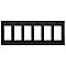 NP266BK, HUBBEL, NYLON, 6 GANG, WALL, PLATE, BLACK