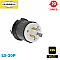 HBL2311, HUBBELL, 20A, 125V, TWIST-LOCK, MALE, PLUG, -, NEMA, 5-20P