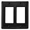 NP262BK, HUBBEL, NYLON, 2 GANG, WALL, PLATE, BLACK