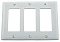 P263W, HUBBEL, 3 GANG, WALL, PLATE, WHITE