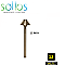 PTH040-AB-12, SOLLOS, TRADITIONAL, 4"HAT, PATH, LIGHT, 12V, 12"STEM