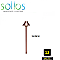 PTH040-CU-15, SOLLOS, TRADITIONAL, 4"HAT, PATH, LIGHT, 12V, CU, 15"STEM