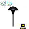 PMU050-TB-15, SOLLOS, 5", MUSHROOM, PATH, LIGHT, 15", STEM, -, BLACK