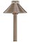 TRADITIONAL 5.5"HAT PATH LIGHT 12V ANTIQUE BRASS 12" STEM