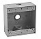 WP2B75/3, GLOBAL, 3, X, 3/4", HOLES, 2 GANG, WEATHERPROOF, BOX, GREY