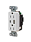 USB15ACW, HUBBELL, TRADE, SELECT, CHARGER, DUPLEX, 15AMP, 125V, 2-POLE